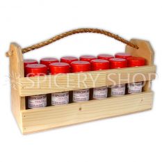 Подставка-корзинка для специй на 12 баночек, цвет - сосна Подставка-корзинка для специй на 12 баночек, цвет - сосна
