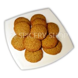 Домашнее печенье из золотистого льна с цедрой апельсина, лавандой и розмарином